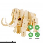 Eggschale DIY Mammoth 3D Wooden Puzzle Walking Robot STEM Toys Wood Craft Kit Creative Gifts Children's Day Birthday Gift for Boys and Girls Mammoth B07GB5WKVC